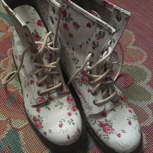 Floral Dr. Martens in size 8.